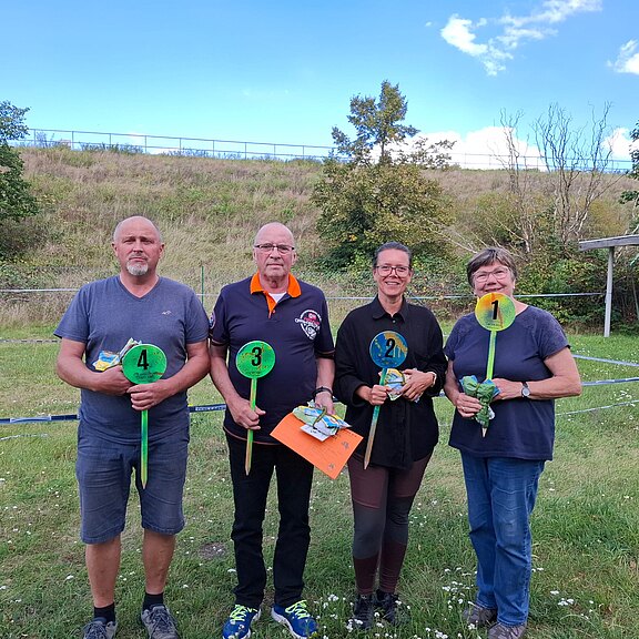 Gruppenfoto der vier Teilnehmer zur Landesmeisterschaft in Stendal